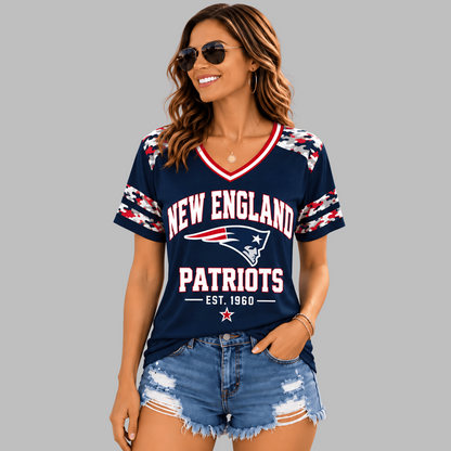 NE Premium NFL All-American Camo V-neck