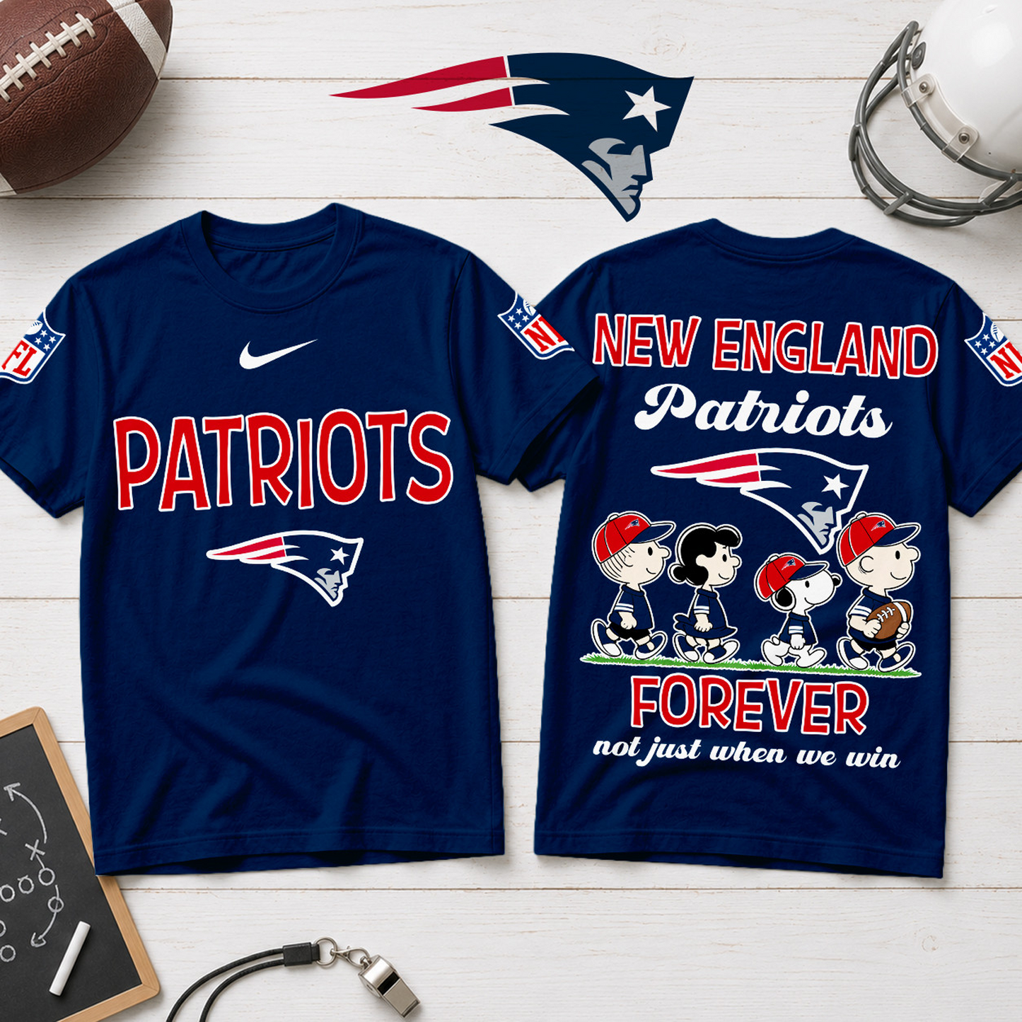 NE x NFL Forever – Peanuts Football Fan 3D Shirt 2007