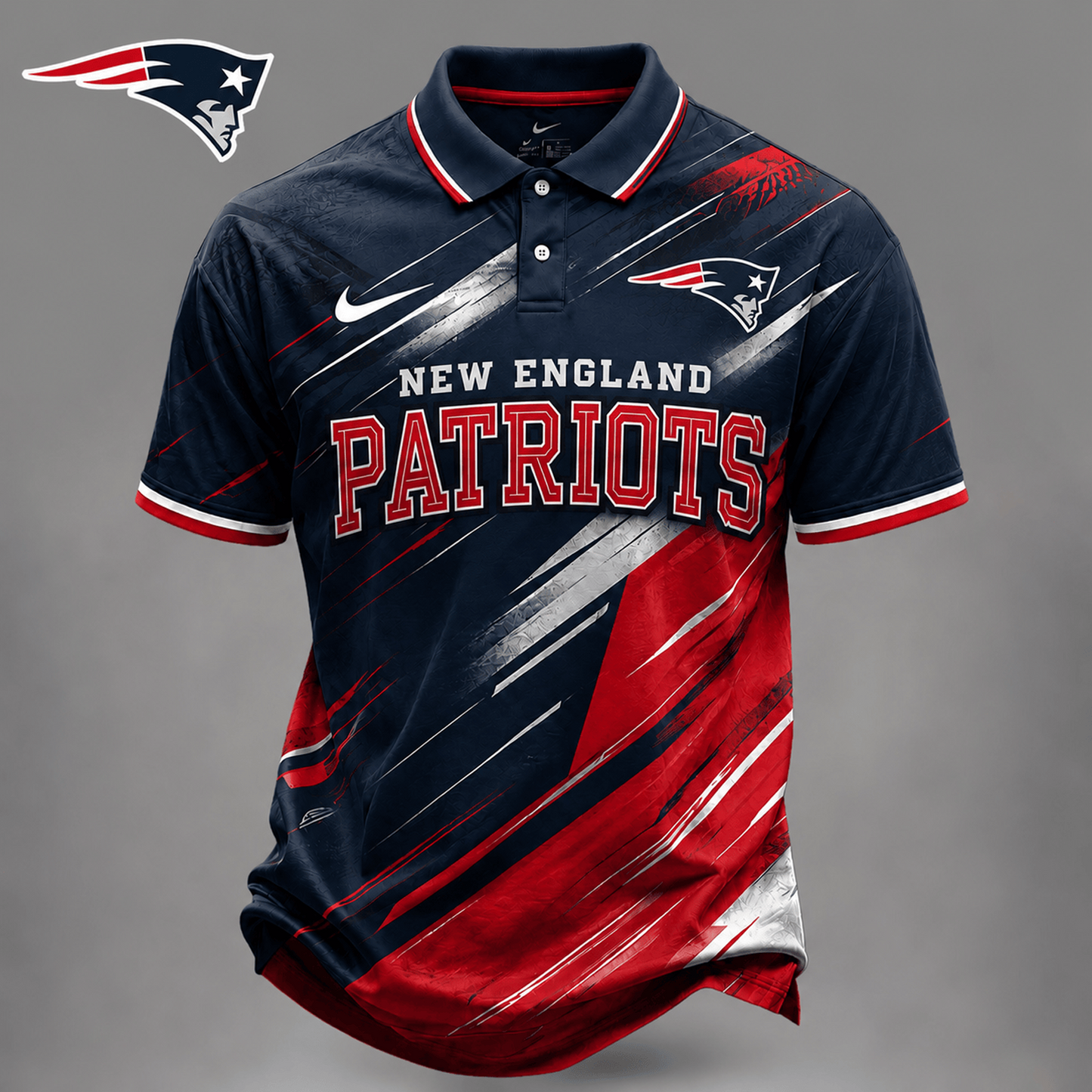 NE x NFL Premium Bold Stripe Polo Shirt