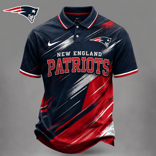 NE x NFL Premium Bold Stripe Polo Shirt