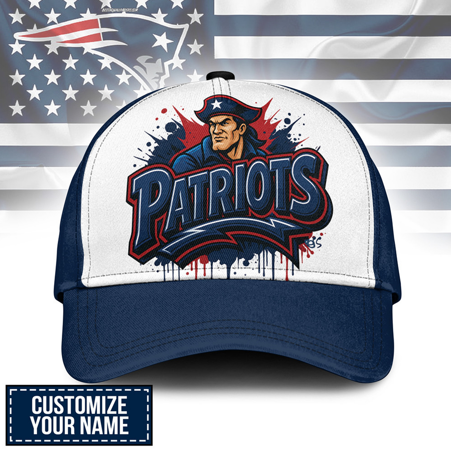 NE x NFL Premium Custom Graffiti Team Cap