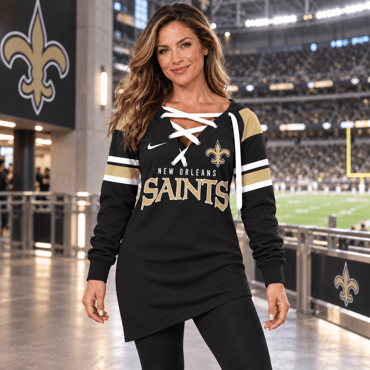 NO x NFL Game Day Spirit Lace-Up Sweatshirt
