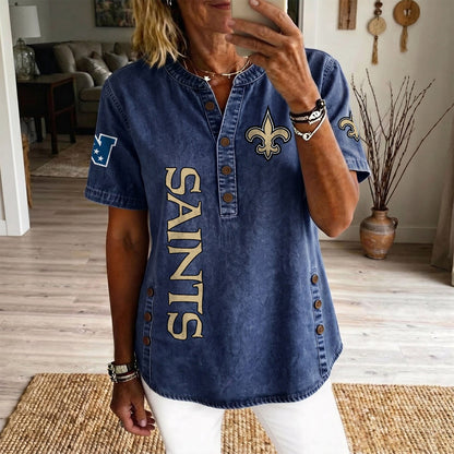NO x NFL Women’???s Denim Casual Tops DATND LBN 190526