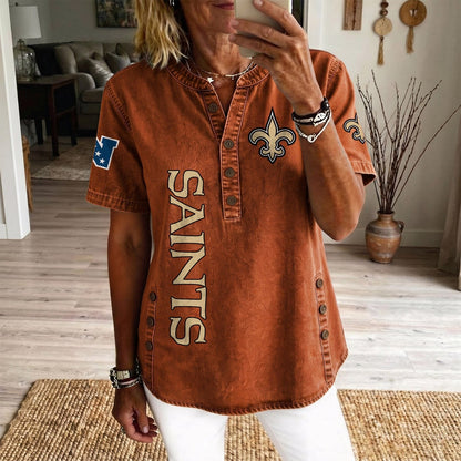 NO x NFL Women’???s Denim Casual Tops DATND LBN 190526