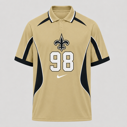 NOS Premium NFL Custom Number Sports Style Polo Shirt