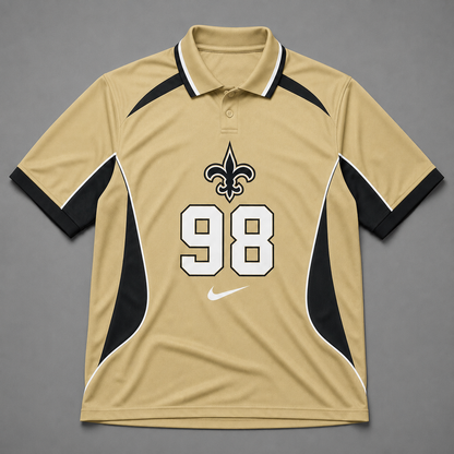NOS Premium NFL Custom Number Sports Style Polo Shirt