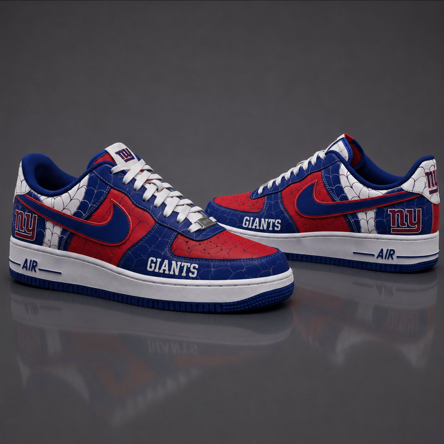 NYG NFL x Spider Premium AF1 Sneakers Limited Edition Gift for Football Fans