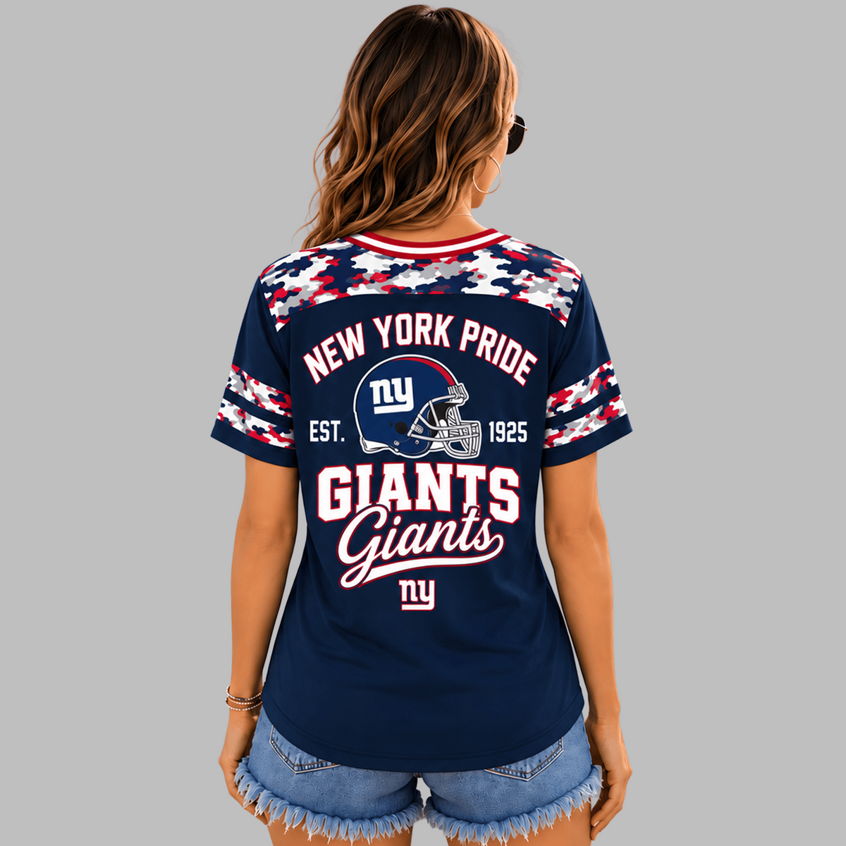 NYG Premium NFL All-American Camo V-neck