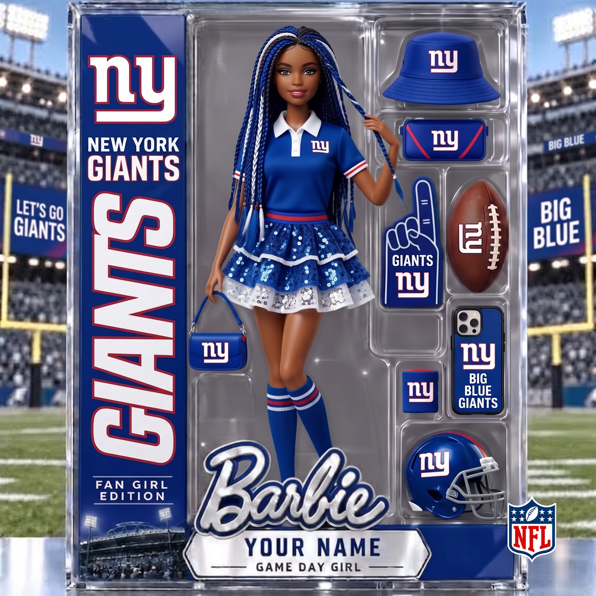NYG x NFL Barbie Limited Acrylic Block Plaque