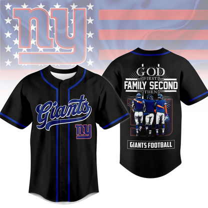 NYG x NFL God First, Family Second – Faith & Brotherhood Football Jersey