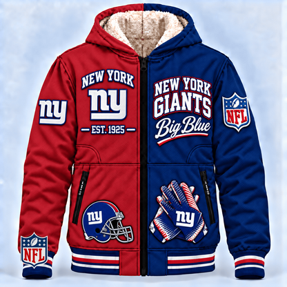 NYG x NFL Hooded Varsity Bomber Jacket