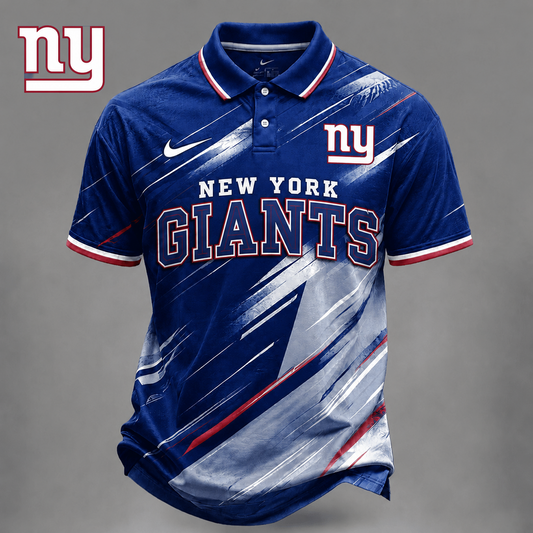NYG x NFL Premium Bold Stripe Polo Shirt