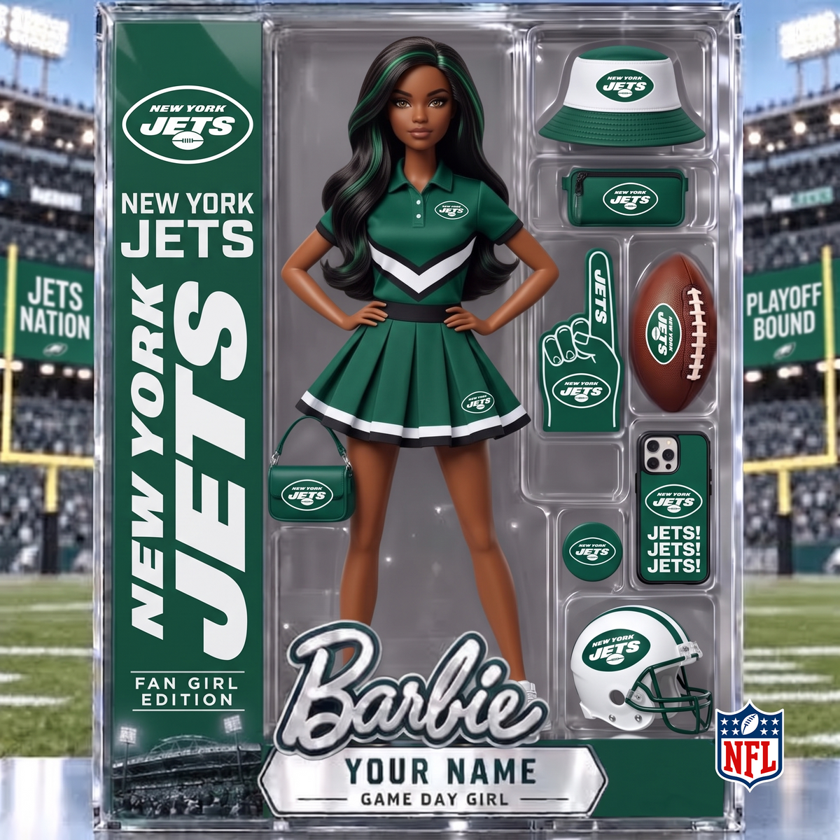 NYJ x NFL Barbie Limited Acrylic Block Plaque