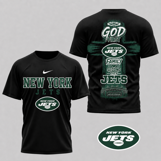 NYJ x NFL Faith Family Team Pride 3D T-Shirt