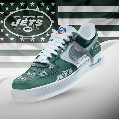 NYJ x NFL Personalized Team Icon AF1 Shoes