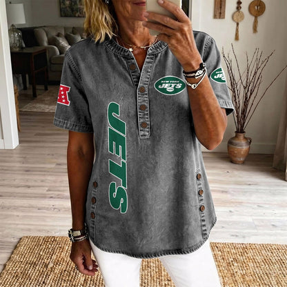 NYJ x NFL Women’???s Denim Casual Tops DATND LBN 190526