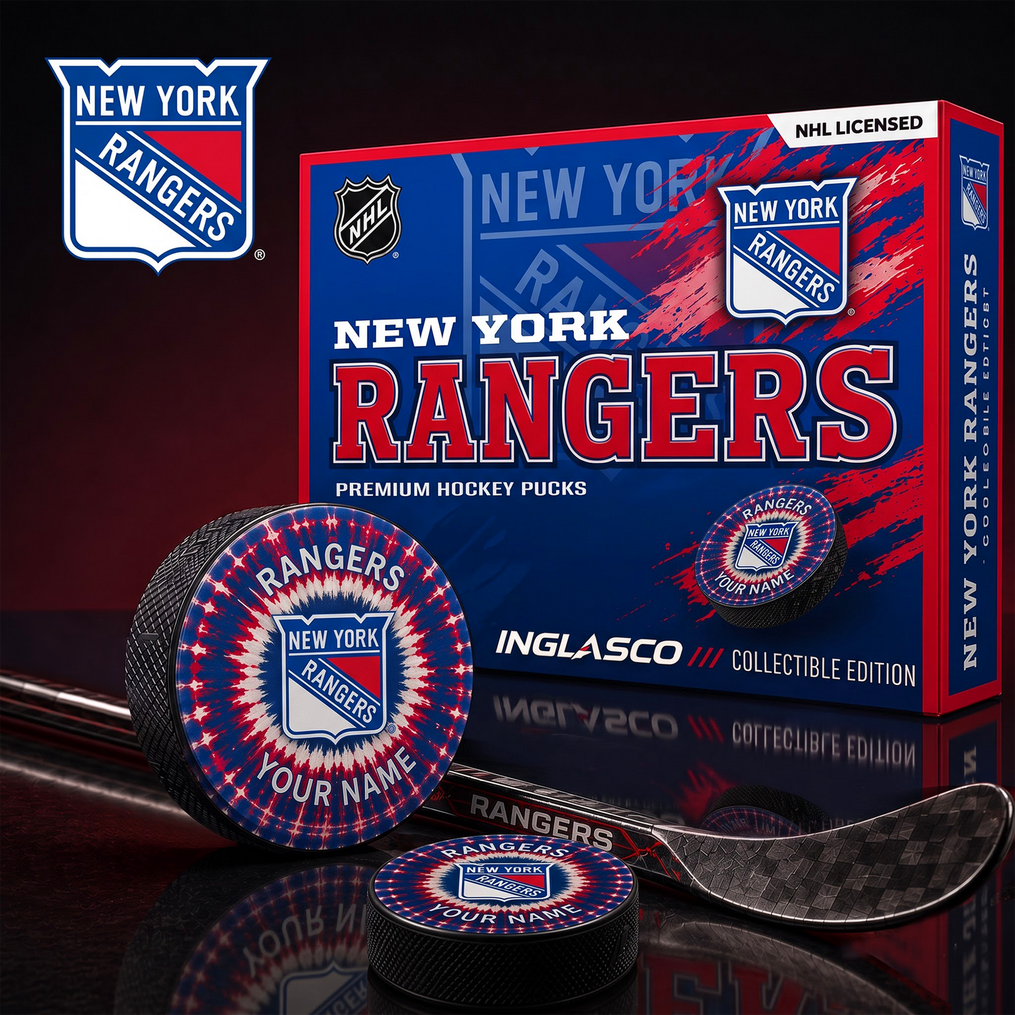 NYR_NHL Premium Hockey Pucks