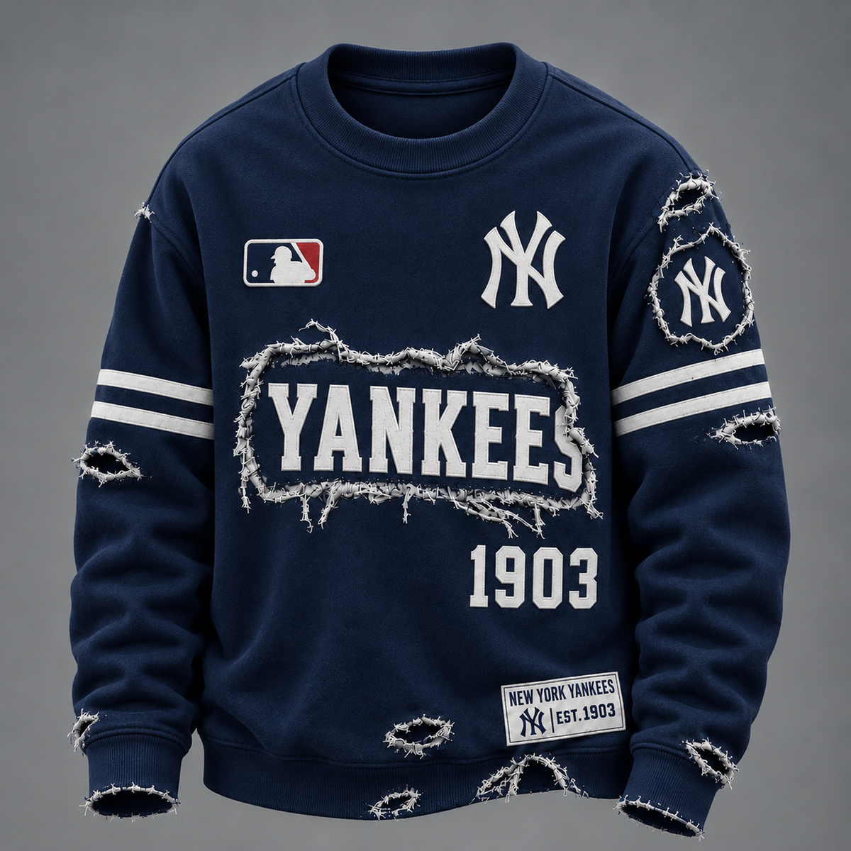 NYY x MLB Distressed Premium SweatShirt