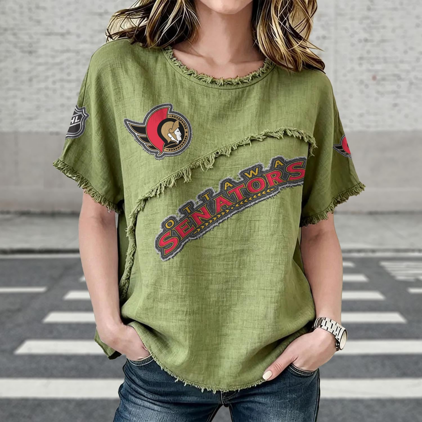 OTT  x NHL Women’???s Vintage O-Neck 2905 DatND DVT