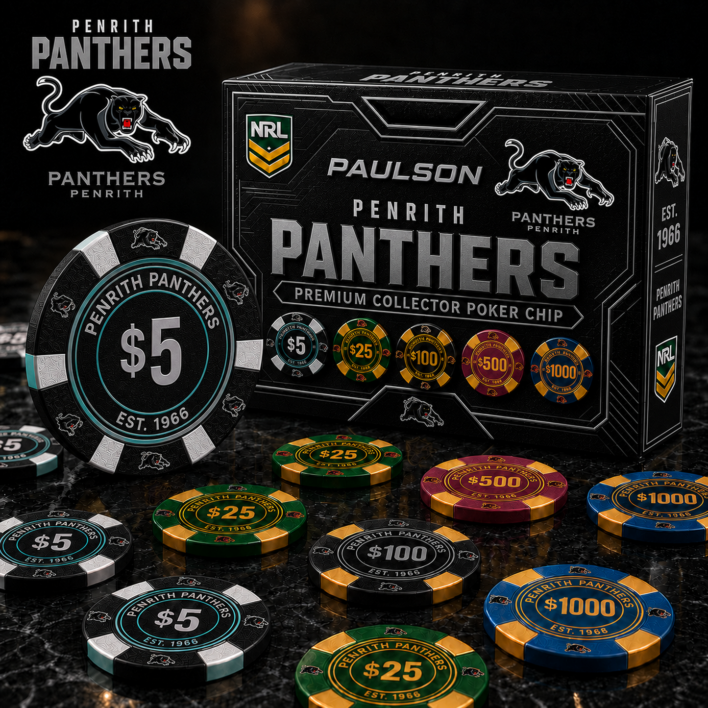PEN X NRL Personalized Premium Poker Chip Gift