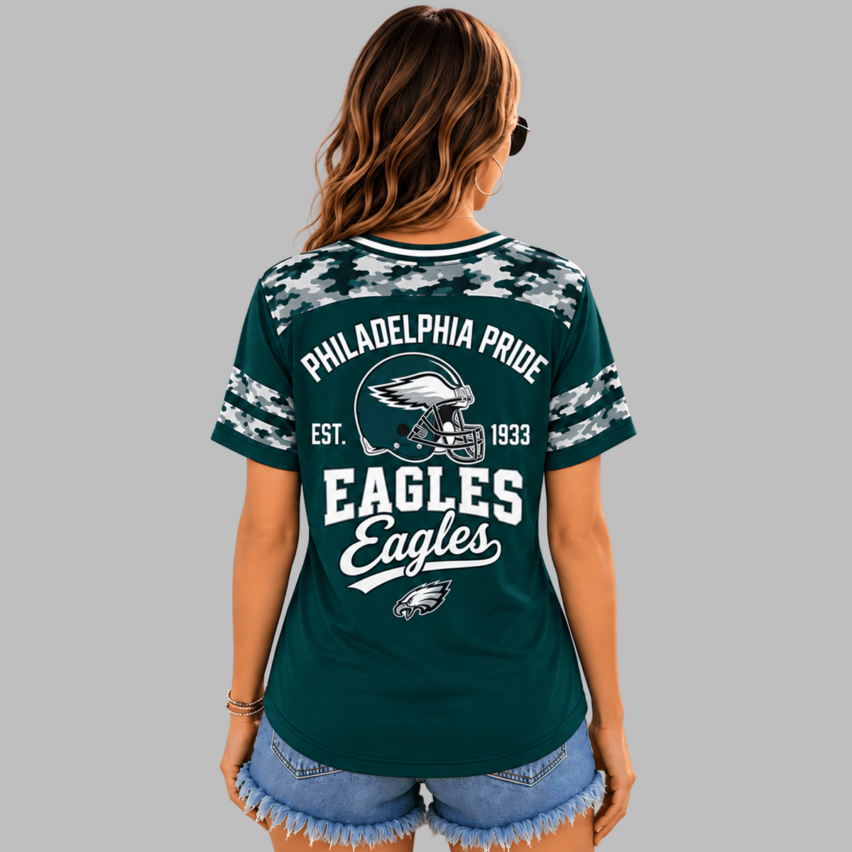 PHI Premium NFL All-American Camo V-neck
