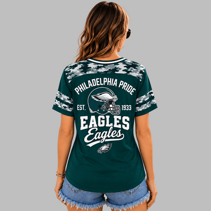 PHI Premium NFL All-American Camo V-neck