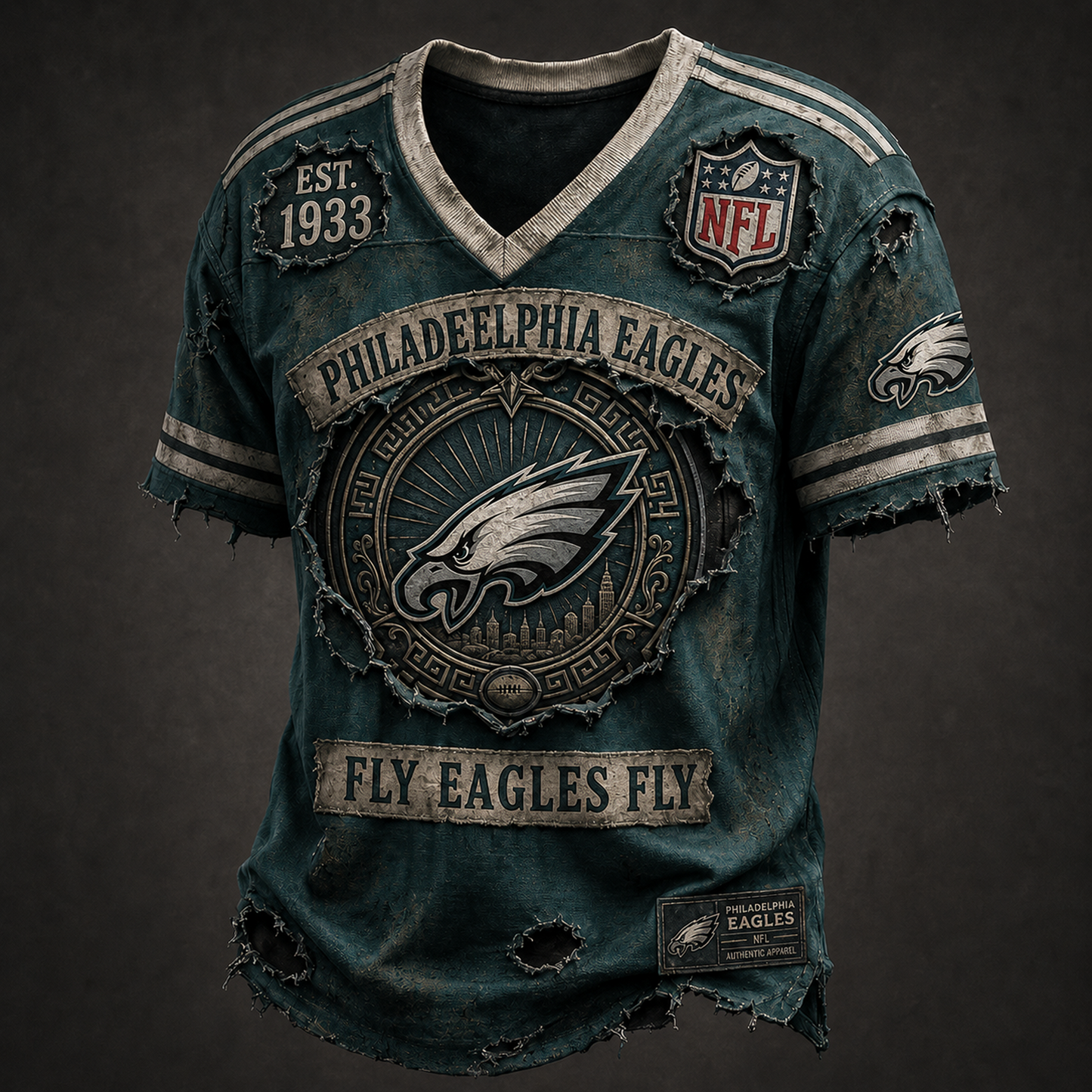 PHI X NFL Exclusive V-Neck T-Shirt 2007