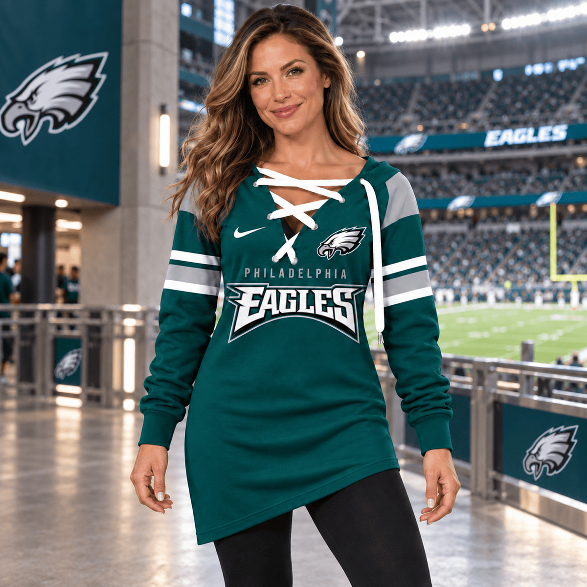 PHI x NFL Game Day Spirit Lace-Up Sweatshirt