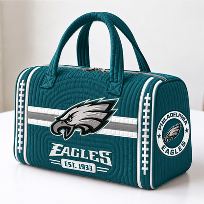 NYJ x NFL Quilted Luggage Travel Bag