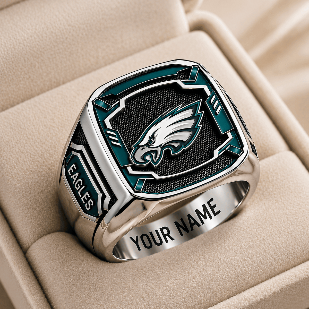 PHI x NFL Special Ring Custom Any Name Gift For Fan Love
