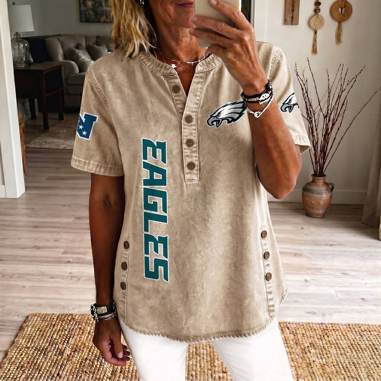 PHI x NFL Women’???s Denim Casual Tops DATND LBN 190526
