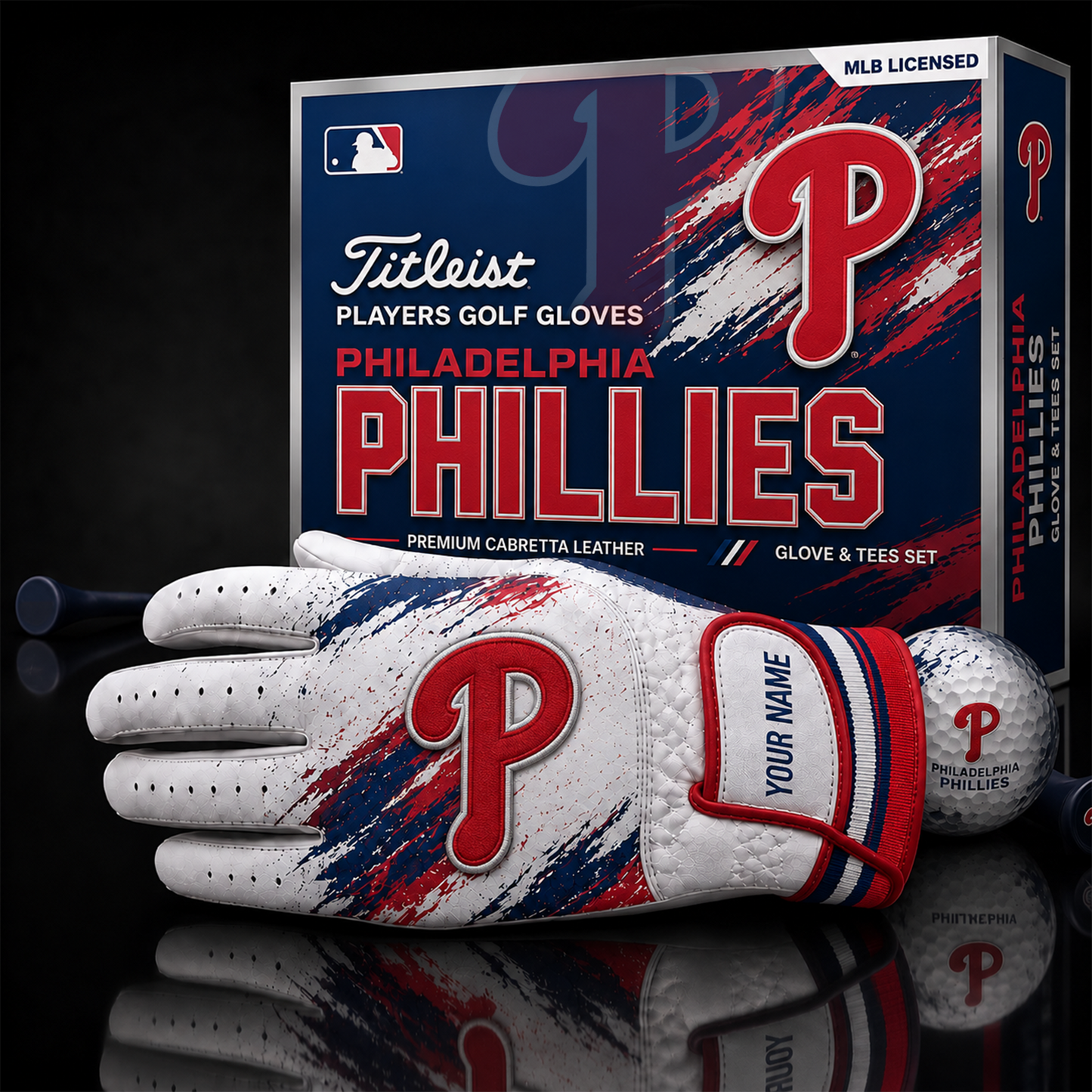 PHI_MLB LUXURY PERSONALIZED GOLF GLOVE SET LIMITED EDTION