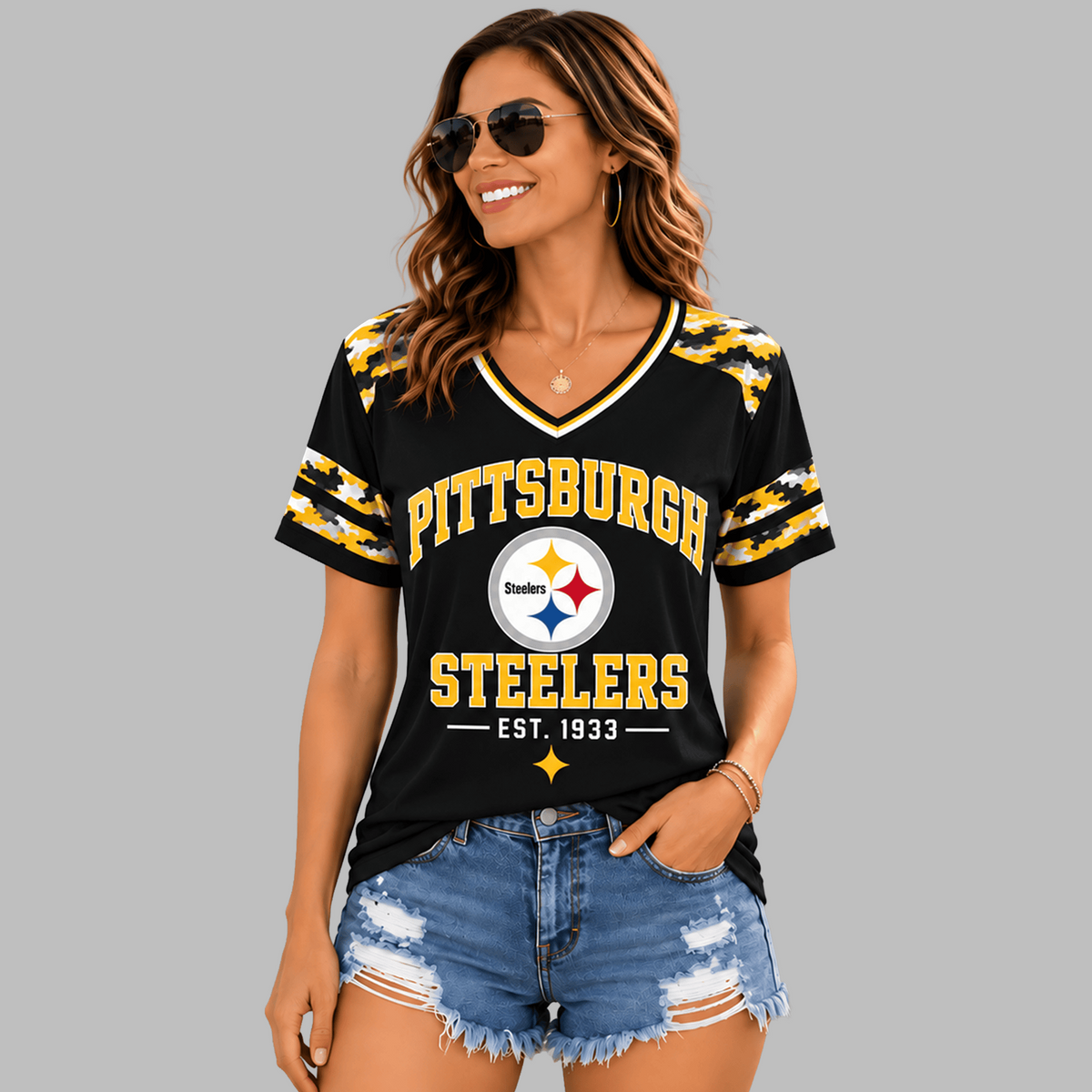 PIT Premium NFL All-American Camo V-neck