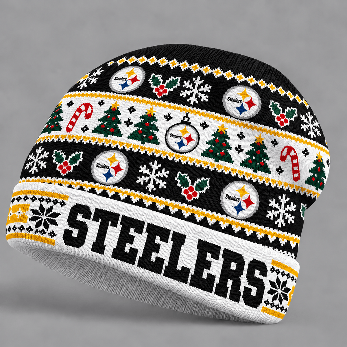 PIT x NFL Christmas Game Day Beanie Hat