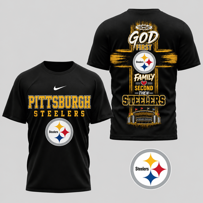 PIT x NFL Faith Family Team Pride 3D T-Shirt 0207
