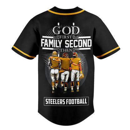 PIT x NFL God First, Family Second – Faith & Brotherhood Football Jersey