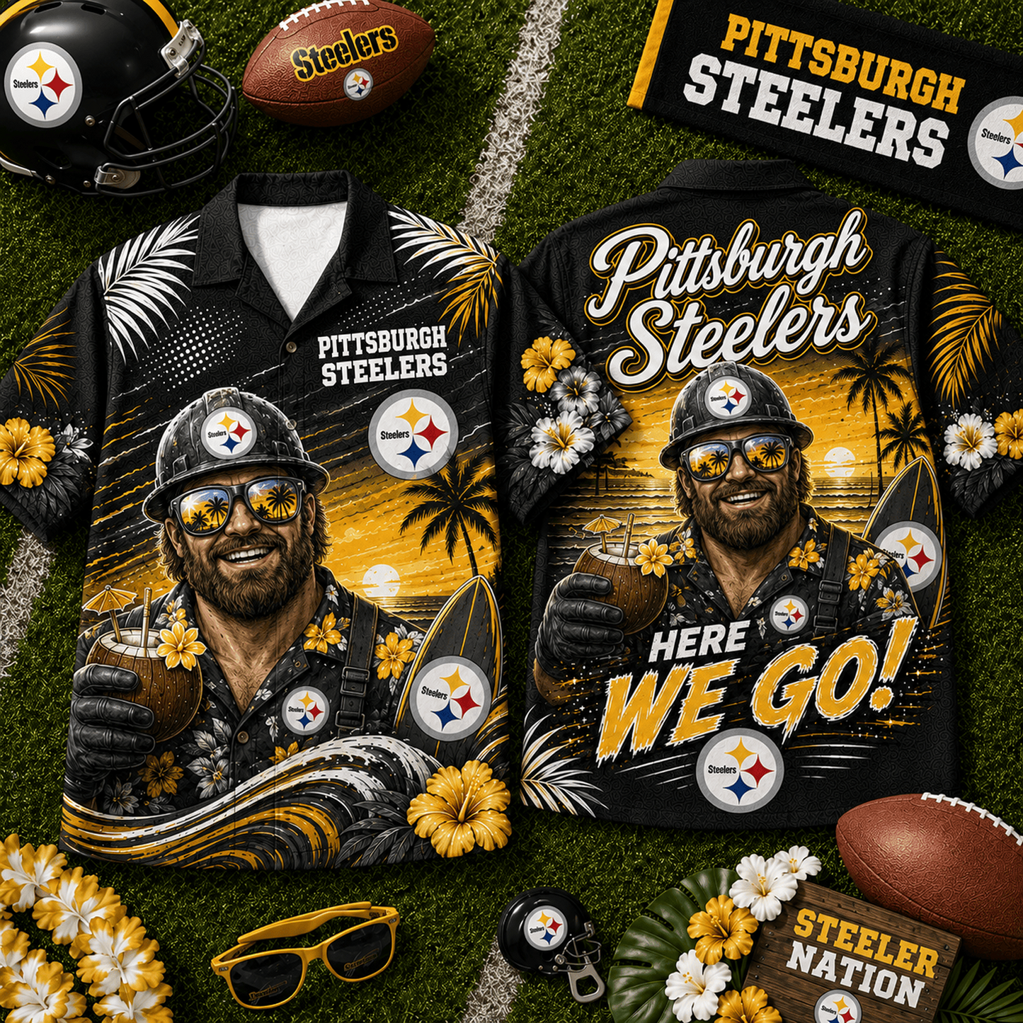 PIT x NFL Premium Beach Vibes Hawaiian Shirt