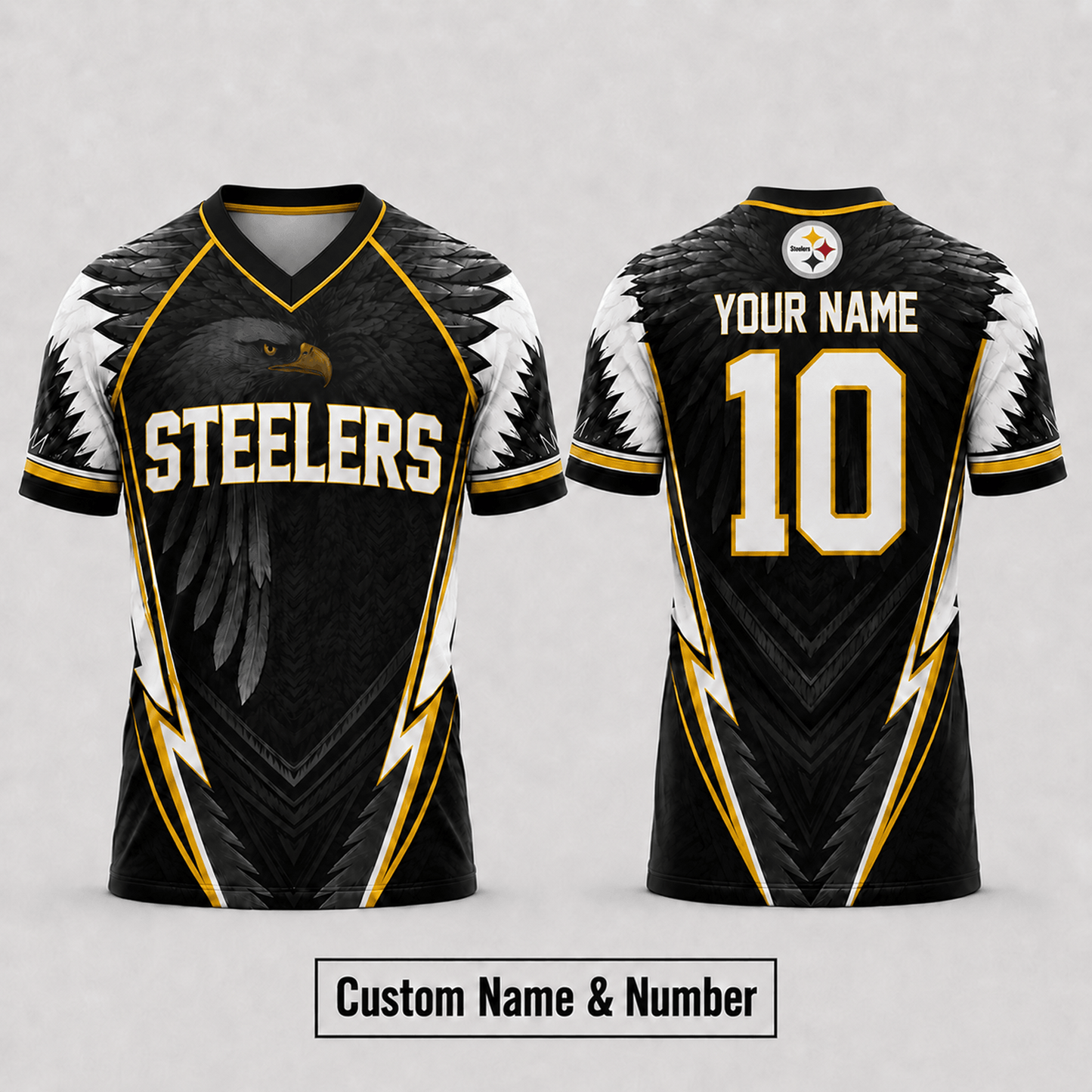 PIT x  NFL Premium Custom Name And Number Jersey For Fierce Football Fans