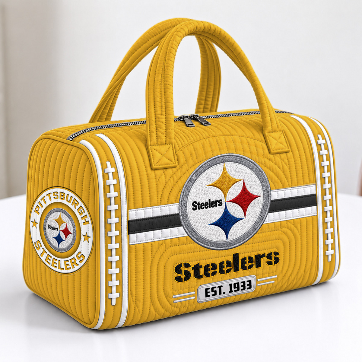 PIT x NFL Quilted Luggage Travel Bag