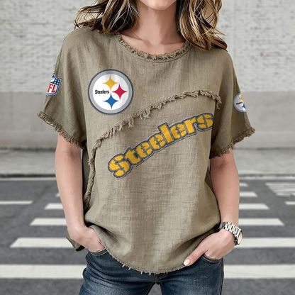 PIT x NFL Women’???s Vintage O-Neck 2905 DatND DVT
