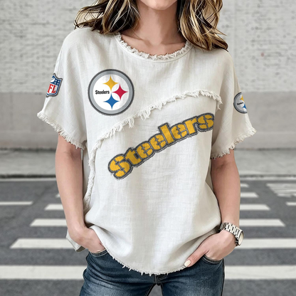 PIT x NFL Women’???s Vintage O-Neck 2905 DatND DVT