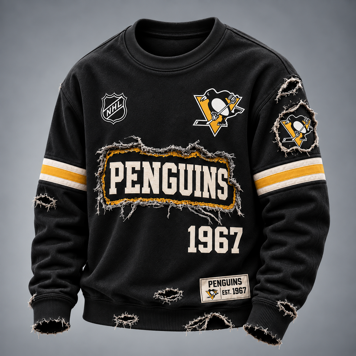 PIT x NHL Distressed Premium Sweatshirt