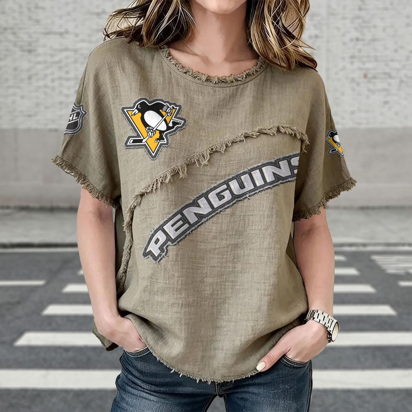 PIT x NHL Women’???s Vintage O-Neck 2905 DatND DVT