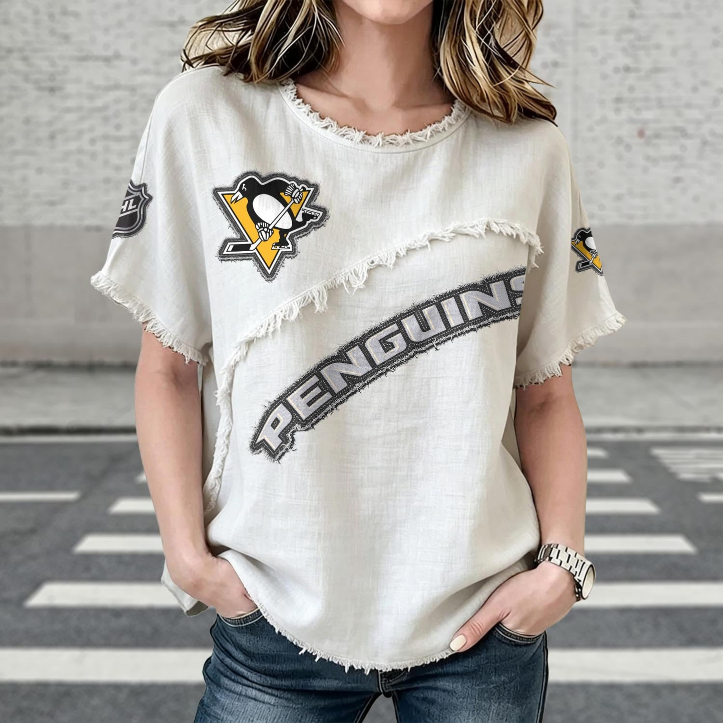 PIT x NHL Women’???s Vintage O-Neck 2905 DatND DVT