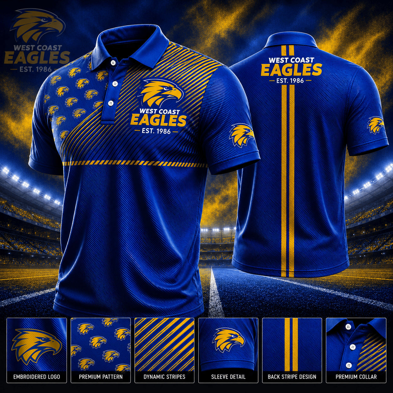 PREMIUM AFL X WCE EXCLUSIVE POLO SHIRT LIMITED EDITION