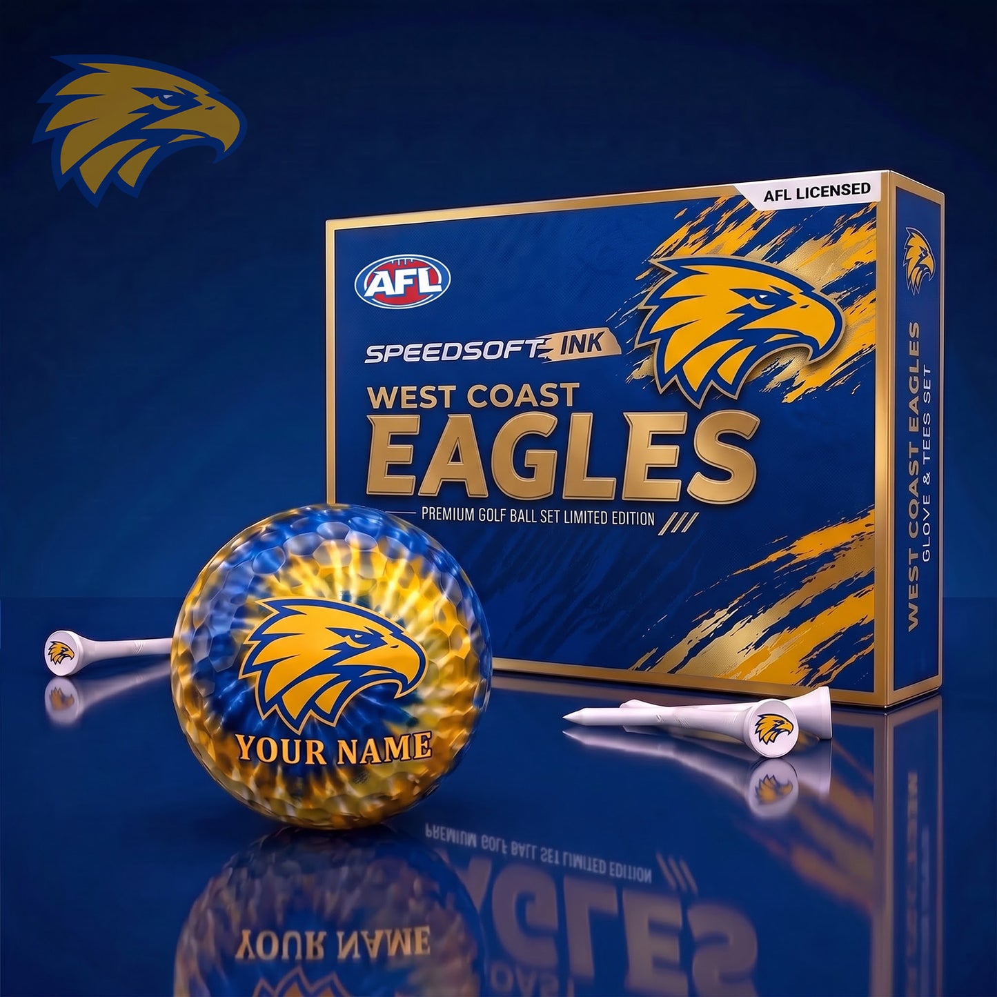PREMIUM AFL X WCE Glam-Lux PERSONALIZED TIE-Dye GOLF BALL SET LIMITED EDTION