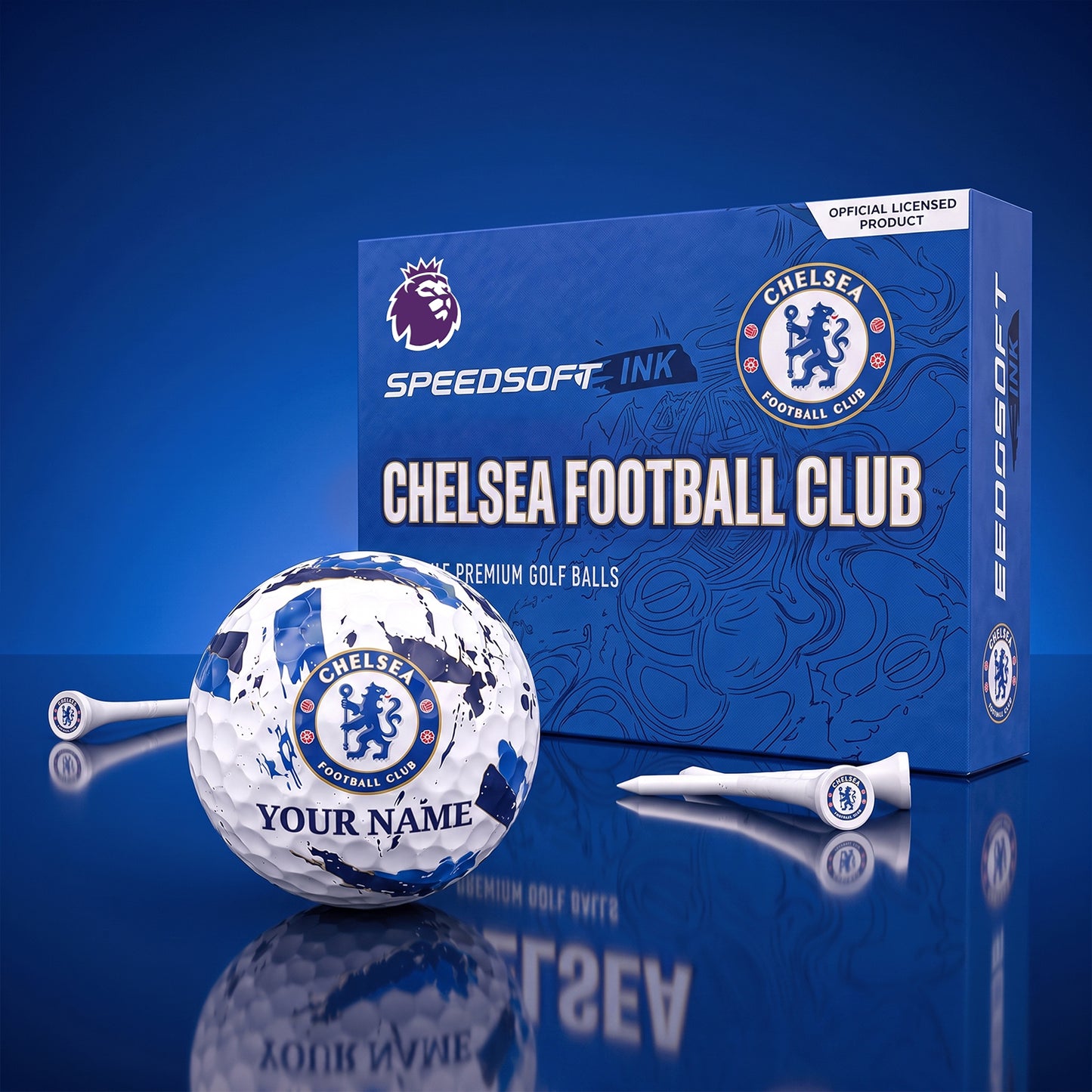 PREMIUM EPL X CHE EXCLUSIVE PERSONALIZED GOLF BALL SET LIMITED EDTION