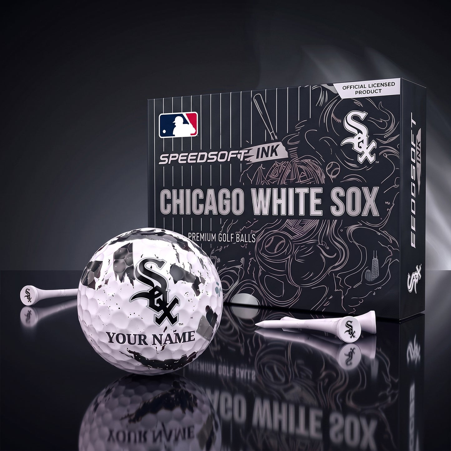 PREMIUM MLB X CWS EXCLUSIVE PERSONALIZED GOLF BALL SET LIMITED EDTION