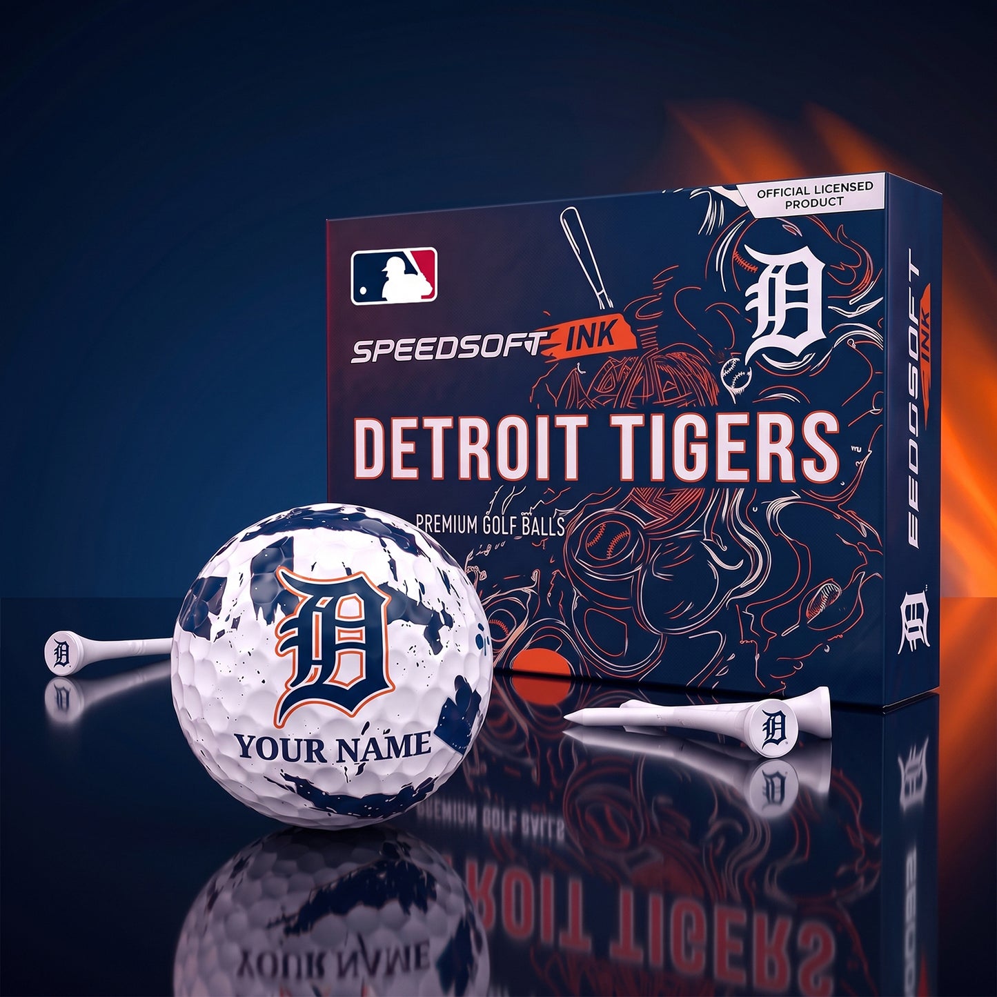 PREMIUM MLB X DT EXCLUSIVE PERSONALIZED GOLF BALL SET LIMITED EDTION