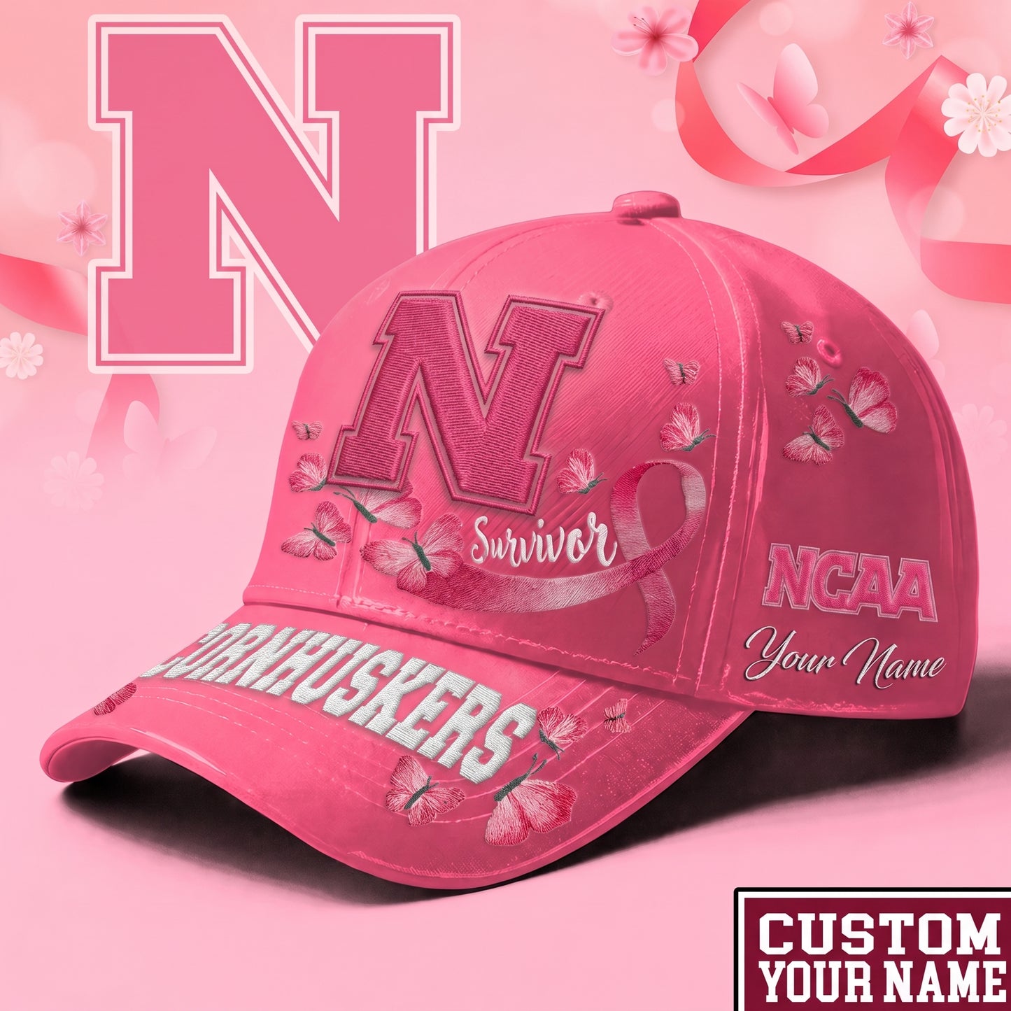 PREMIUM NCAA X NC EXCLUSIVE BREAST CANCER SURVIOR CAP